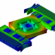 Visualization of 3-axis MEMS gyro, courtesy of Murata Oy, simulated with MEMS+ model in MATLAB
