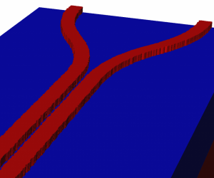 A directional coupler with line edge roughness.