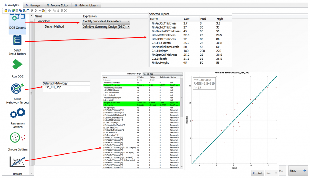 Results Pane of SEMulator3D