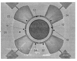 SEM image of MEMS resonator from patent US20070072327A1