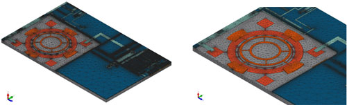 View of meshed resonator in SEMulator3D