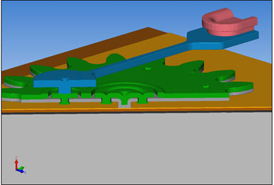 MEMS Gear drive assembly after release