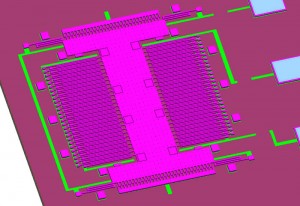 SEMulator3D model view of MEMS accelerometer