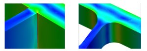 Exploring effect of fillet size on stress distribution.