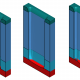 Figure 4. Simulation result of a specific etch process library on three different structures