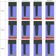 Figure 2. Simulation results displaying 3 different etch processes followed by 4 different deposition processes