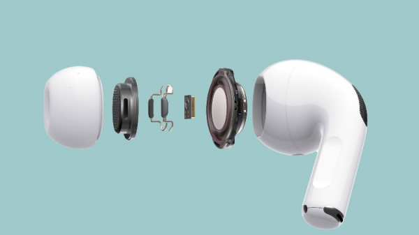 Figure 1: Commercial True Wireless Stereo earbuds (Courtesy: Apple, Inc.).