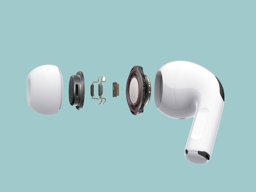 Figure 1: Commercial True Wireless Stereo earbuds (Courtesy: Apple, Inc.).