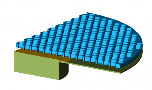 Figure 3 MEMS+ VPU Model (a quarter of the device is shown)