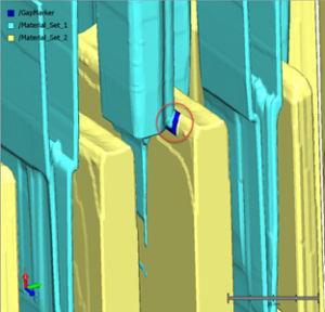 Figure 2: A FinFET electrical failure caused by a source/drain contact short at the tungsten gate. The root cause of this failure was mask misalignment.