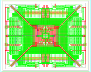 Figure 2: Layout representation of ST Gyroscope (reverse engineered using TechInsights teardown)