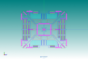 Figure 1: Reverse Engineered Drawing of a STMicroelectronics Gyroscope (source: TechInsights)